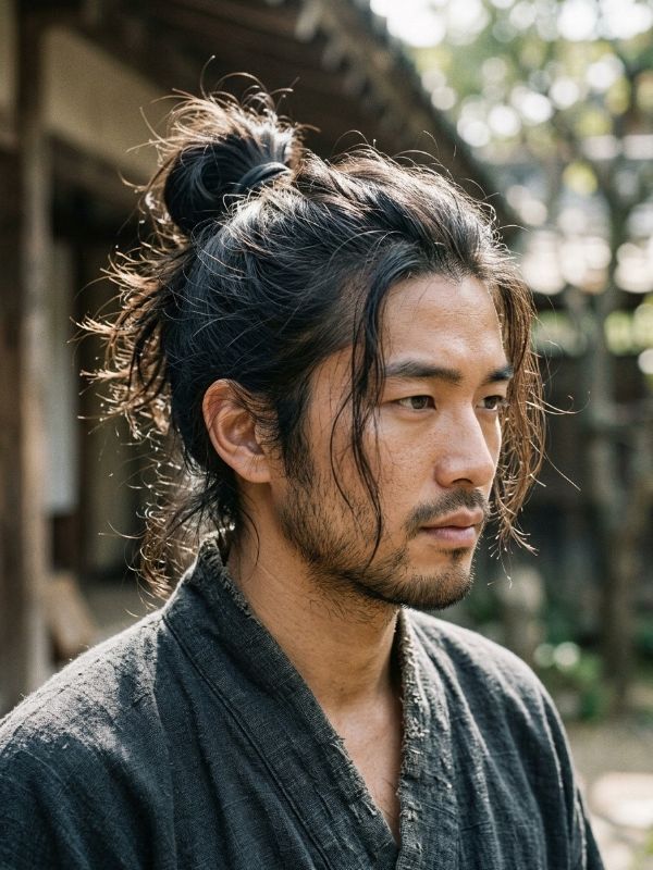 Messy Samurai Bun