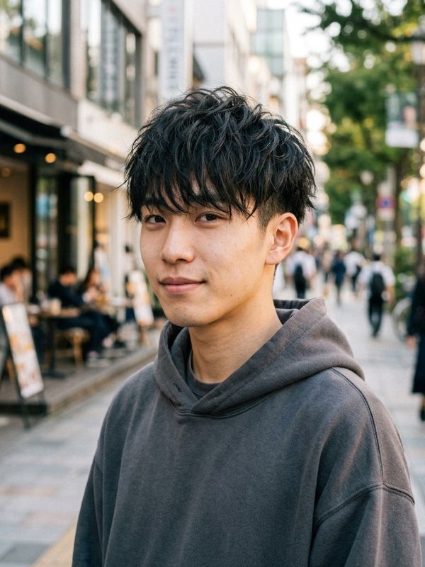 Messy Two Block Haircut