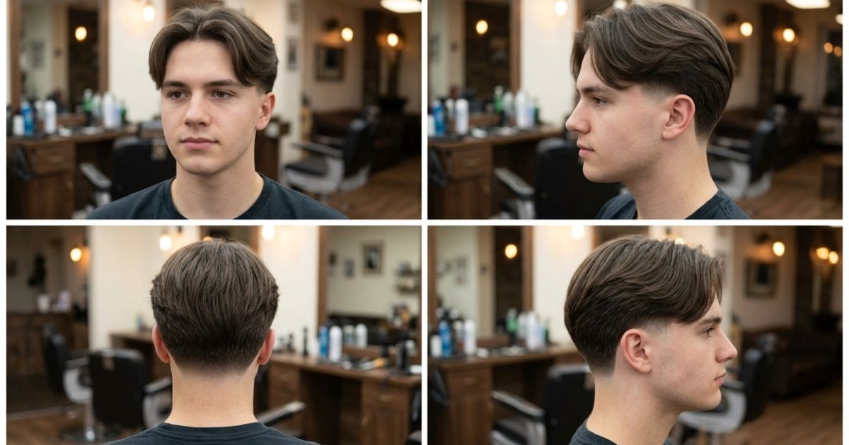 Middle Part Low Taper Fade