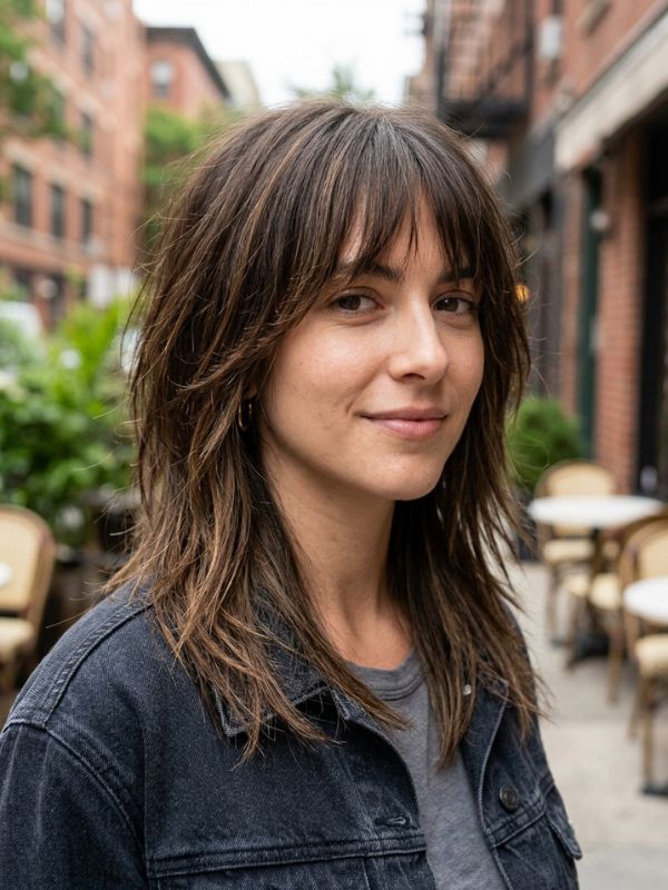  Modern Shag for Straight Hair