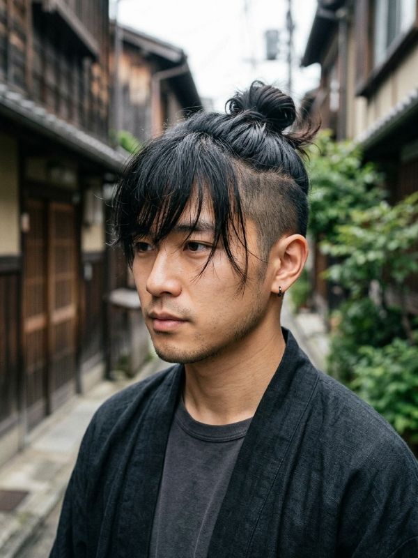 Samurai Haircut with Long Fringe