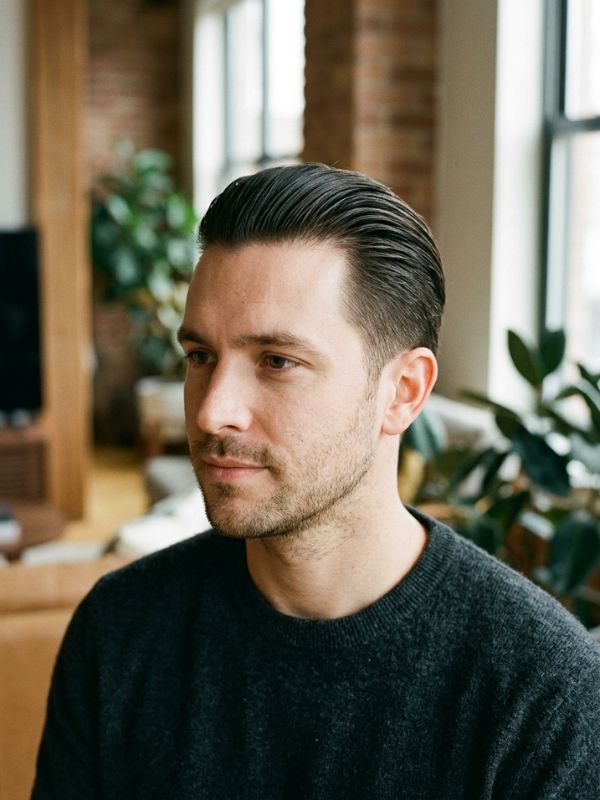 Simple Slicked-Back Hairstyle