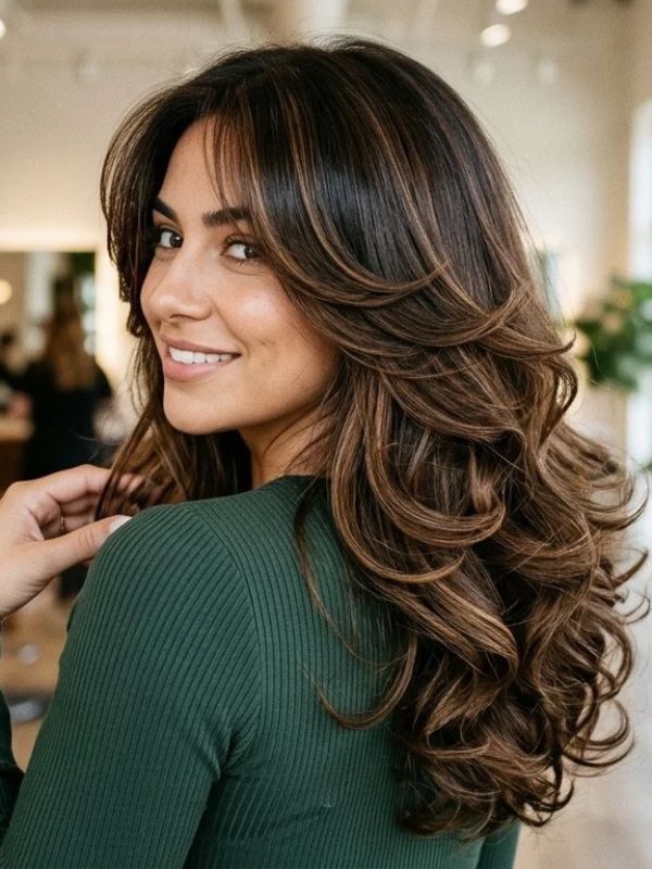 Butterfly Haircut with Voluminous BlowoutButterfly Haircut with Voluminous Blowout