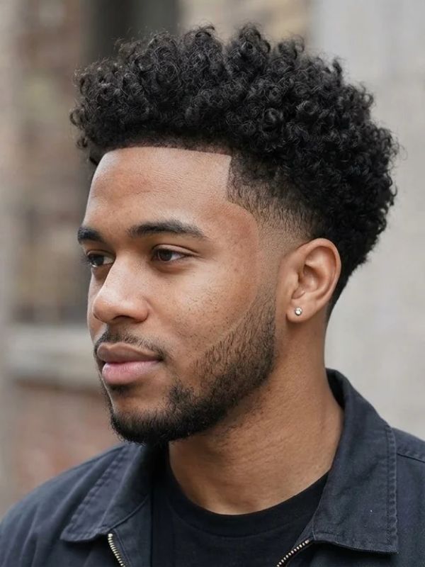 Taper Fade with Curly Hair