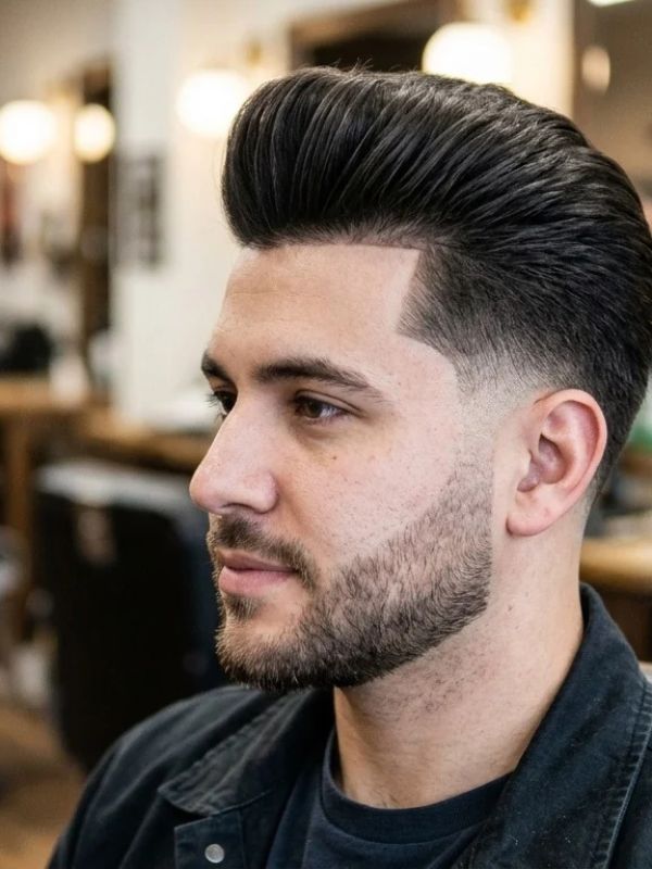 Taper Fade with a Pompadour