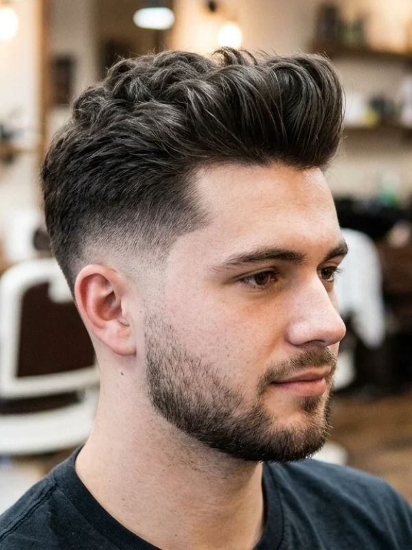 Taper Fade with a Quiff