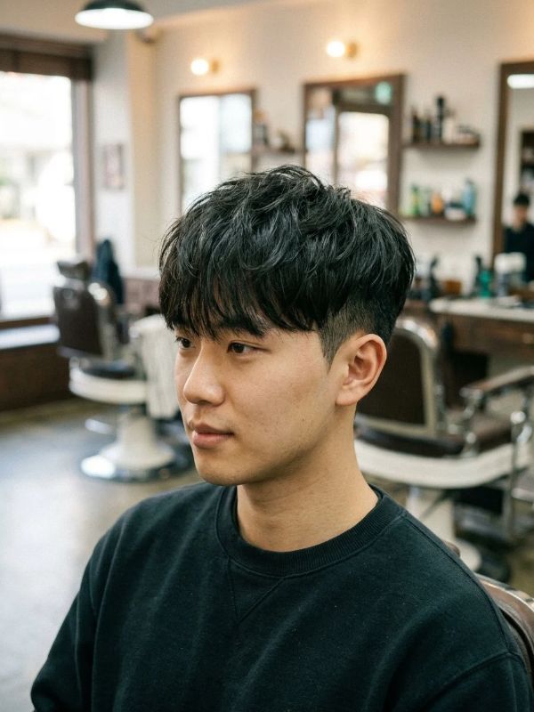 Two Block Haircut with Soft Fringe