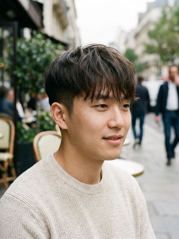Two Block Haircut with Soft Fringe