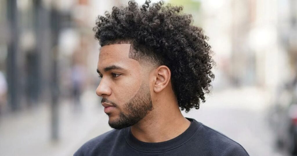 What is a burst fade on curly hair