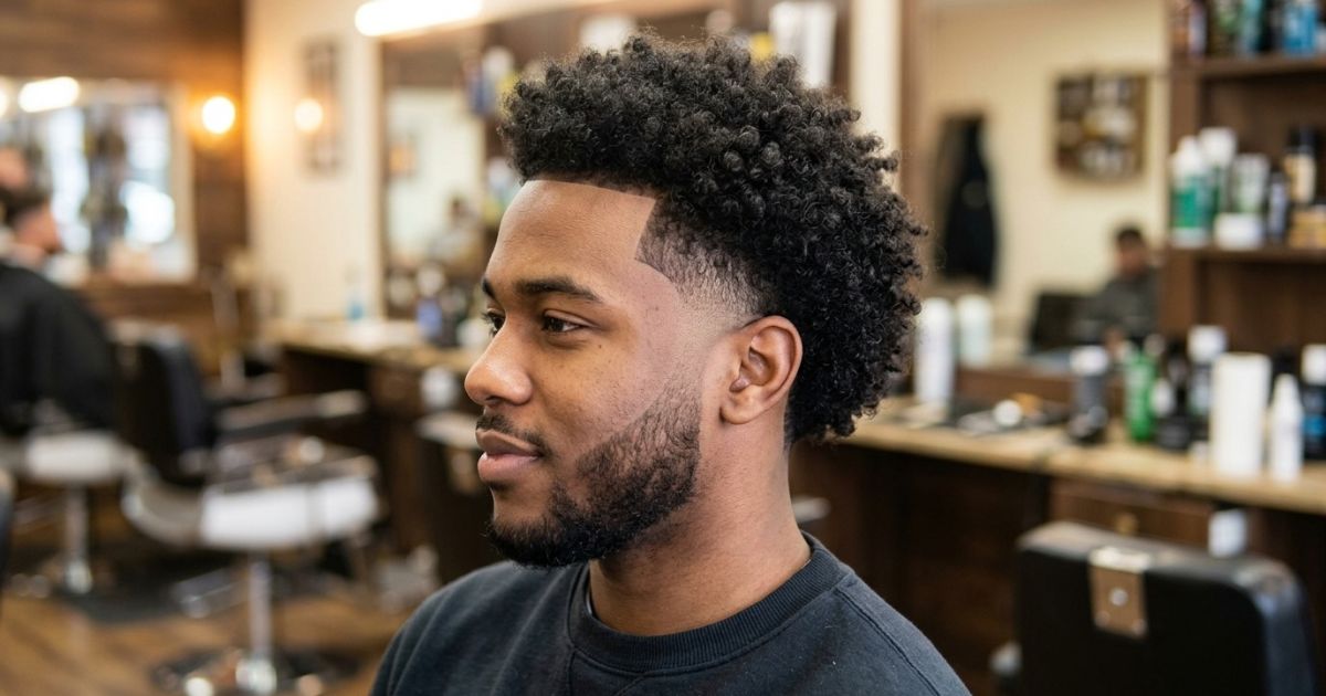 What is a burst fade on curly hair
